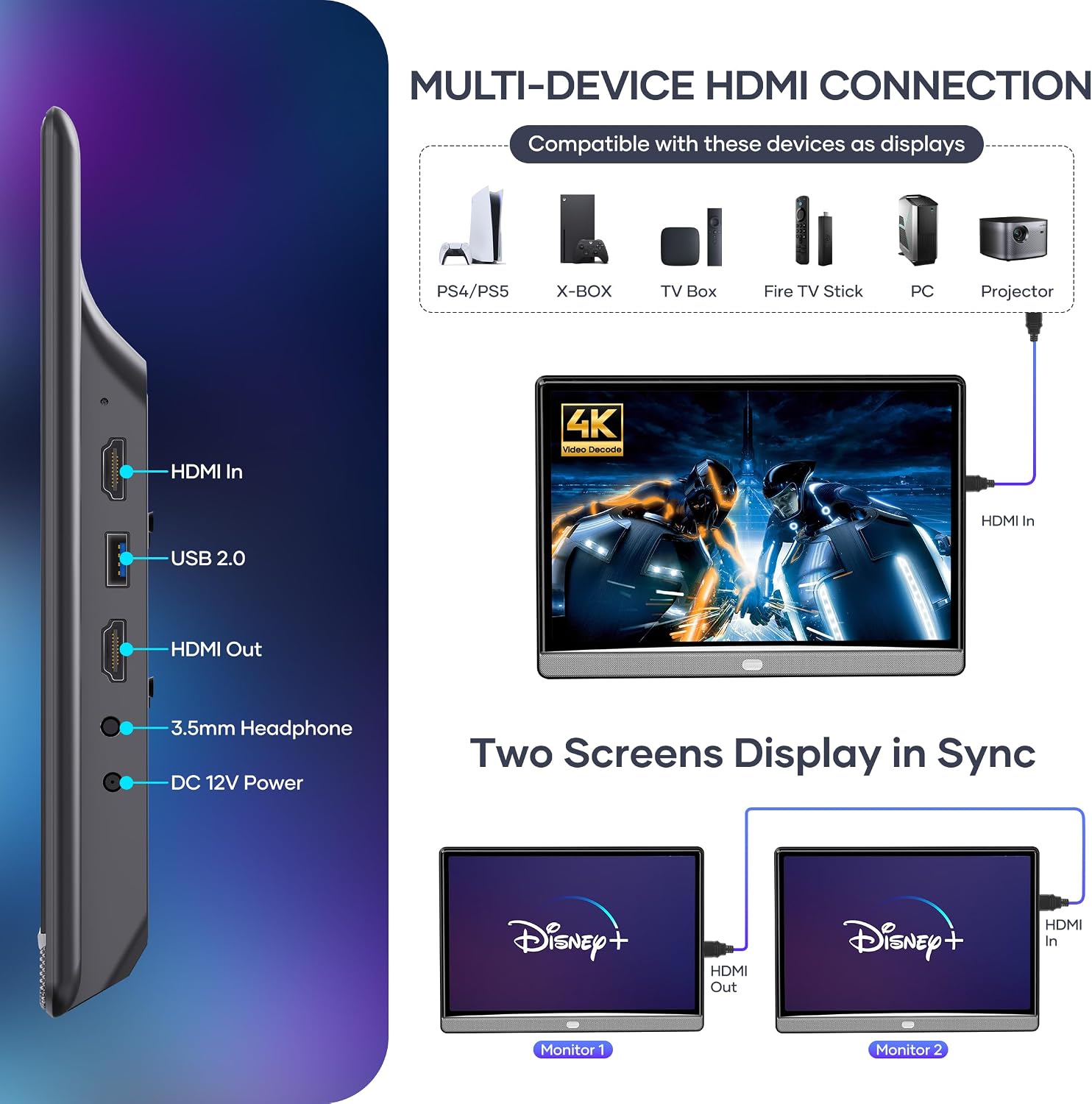 13.3' Car TV Headrest Monitor for Back Seat, 4K Android Tablet Portable Rear Entertainment System, Support Phone Wireless Mirror Link Touch Screen, with WiFi/HDMI/USB/Video Player, 4G+64G