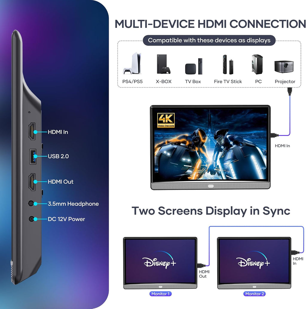 13.3' Car TV for Back Seat, 4K Android Headrest Monitor for Car, 4G+64G Portable Rear Entertainment System, Support Phone Wireless Mirror Link Touch Screen, with WiFi/HDMI/USB/Video Player