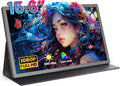 FANGOR 15.6 Inch Portable Monitor, FHD 1080P Monitor for Laptop, HDR IPS Computer Gaming Display, USB-C HDMI Screen Extender with Smart Cover for PC Laptop Phone Mac Xbox PS4/5 Switch, Dual Speaker