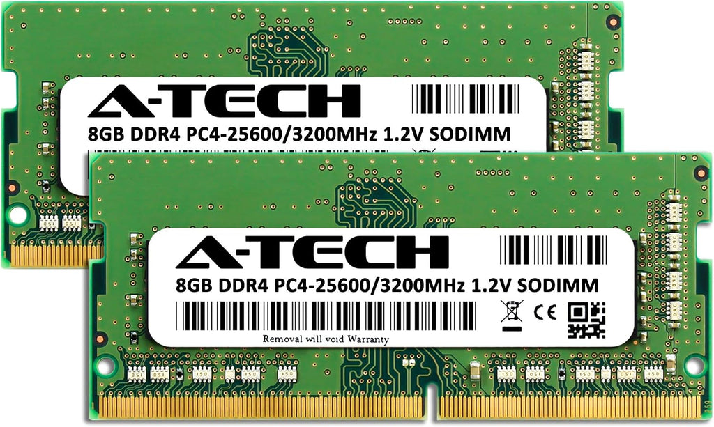 A-Tech 16GB (2x8GB) DDR4 3200 MHz SODIMM PC4-25600 (PC4-3200AA) CL22 Non-ECC Laptop RAM Memory Modules