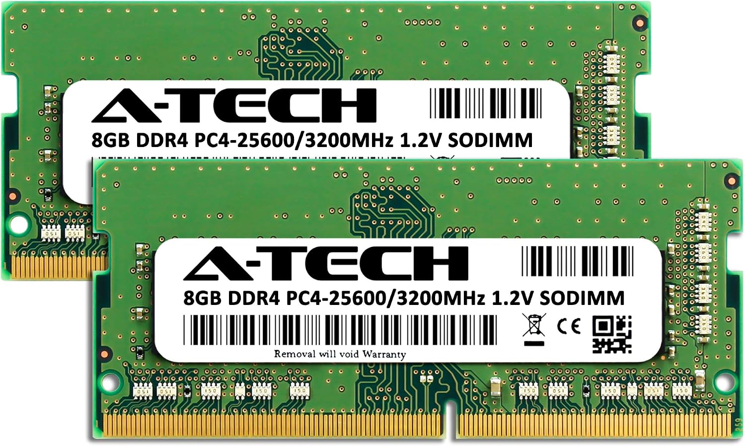 A-Tech 16GB (2x8GB) DDR4 3200 MHz SODIMM PC4-25600 (PC4-3200AA) CL22 Non-ECC Laptop RAM Memory Modules