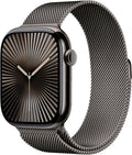 Apple Watch Series 10 [GPS + Cellular, 46mm] - Slate Titanium Case with Slate Milanese Loop, M/L, M/L (Renewed)
