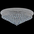 18 - Light Crystal Flush Mount Chandelier Ceiling Light Fixture for Living Room Dining Room Entryway Foyer Chrome Finish