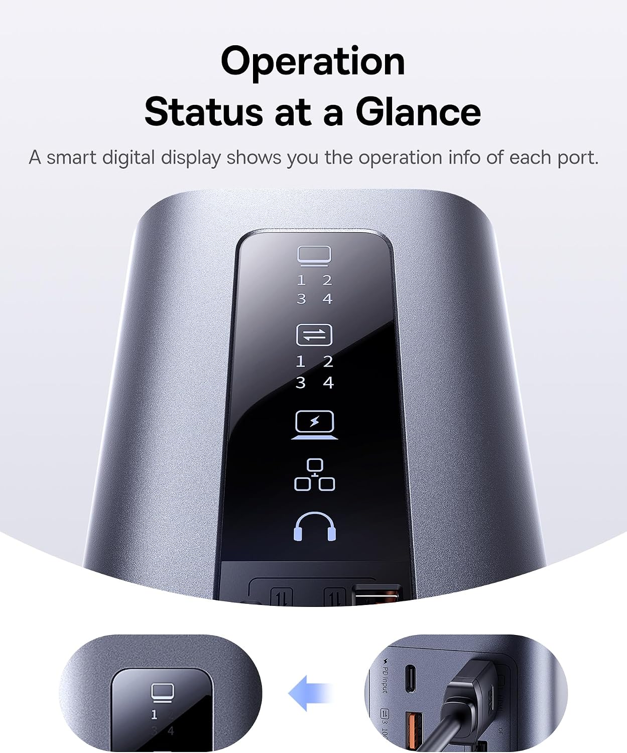 Baseus Spacemate Laptop Docking Station, 11-in-1 USB-C Docking Station for Windows, Triple Display with 4K HDMI & DP, 10Gbps USB-C & USB-A, Ethernet, Audio, 100W PD Charging (Adapter Included)