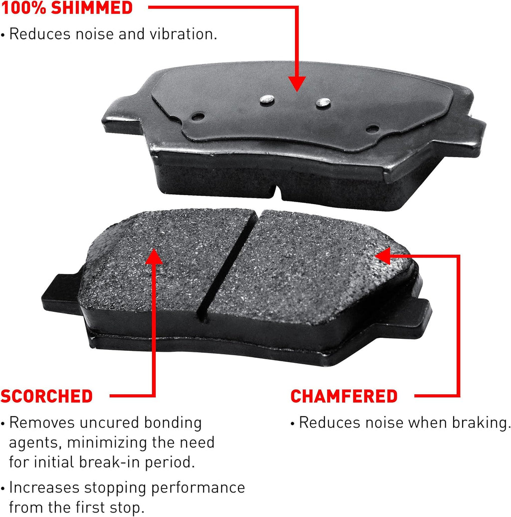 R1 Concepts Front Brakes and Rotors| Automotive Replacement Brake Kits| Front Ceramic Brake Pads and Rotors Kit| Fits 2007 Acura CSX, 2002-2006 Acura RSX, 2006-2011 Honda Civic