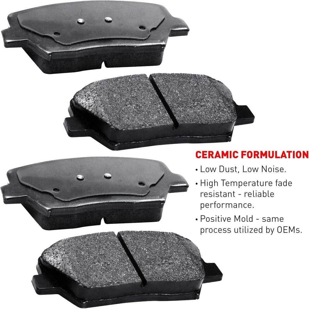 R1 Concepts Front Brakes and Rotors| Automotive Replacement Brake Kits| Front Ceramic Brake Pads and Rotors Kit| Fits 2007 Acura CSX, 2002-2006 Acura RSX, 2006-2011 Honda Civic