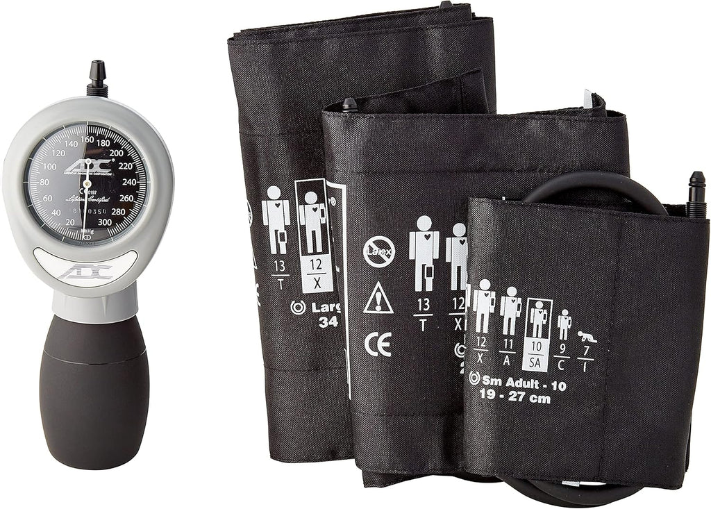 American Diagnostic Corporation Multicuff BP System, 3 Cuff, Black 1/EA